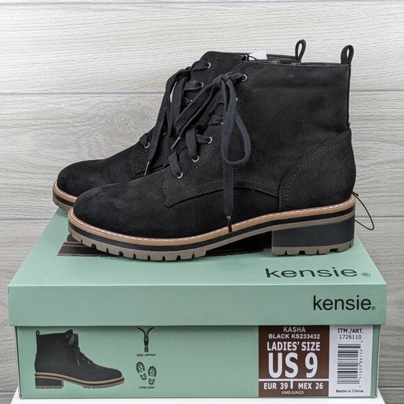 NEW Kensie KASHA Lace up Heeled Booties 9 - Picture 6 of 6